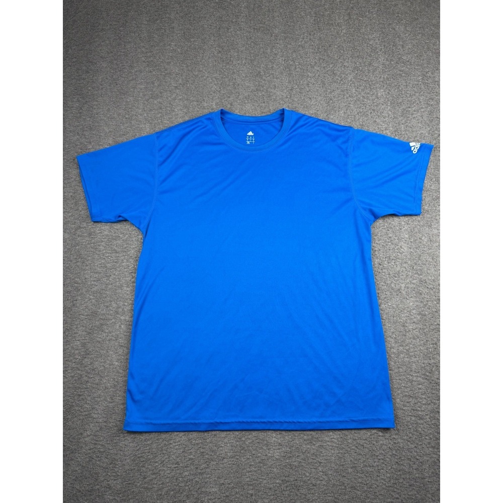 Adidas Men's L Large Sport T-Shirt Royal Blue Short Sleeve Performance‎
